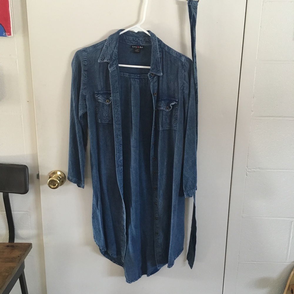 Blue Button Down Dress